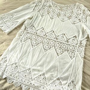 NWOT White Lace Beach Cover Up